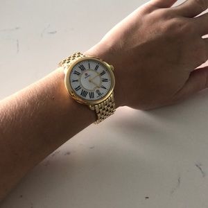 Michele Serein Mid Gold Diamond Dial Watch